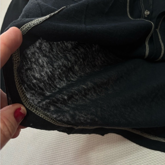 Free People We The Free Button down Women’s black button up shirt XS burnout - Picture 6 of 10